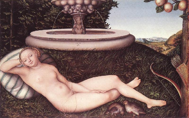 CRANACH, Lucas the Elder The Nymph of the Fountain fdg oil painting image